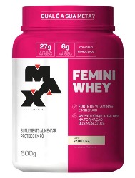 FEMINI WHEY MAX TITANIUM 600G MORANGO POTE