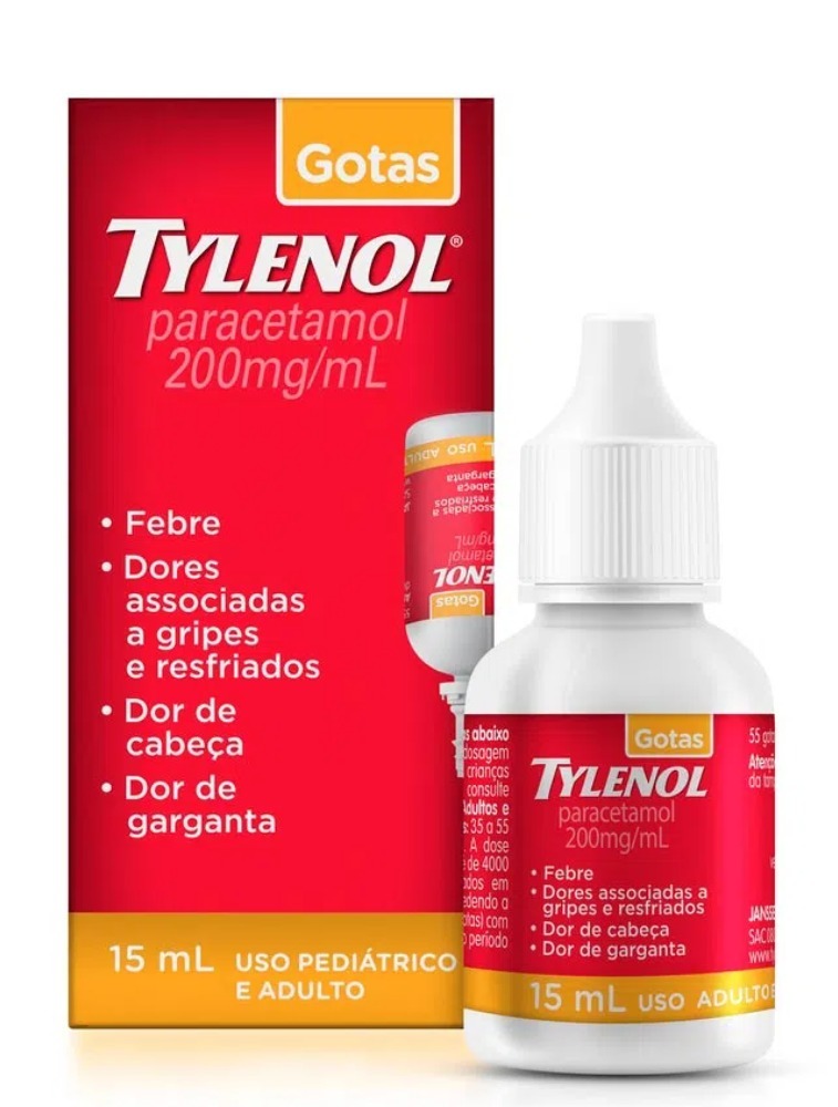 Analgésico Tylenol Gotas 200mg 15ml