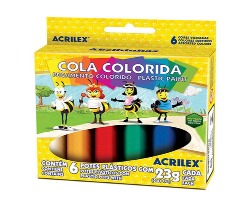 Cola Colorida Acrilex 6 Cores 2606 03952