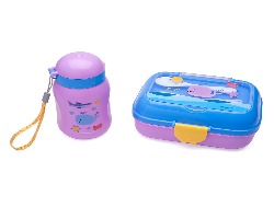 Kit Lanche Leo&Leo Garrafa+Marmita Fundo do Mar