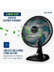 VENT. DE MESA 40CM MONDIAL SUPER POWER 6P VSP-40-AP /220V
