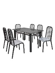 MESA CRIS 6 LUGARES 2 1/2 INCLI GR 1.40 X 0.75 CINZA CINZA