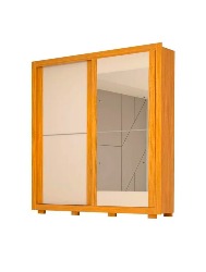 ROUPEIRO NICOLE PLUS C/ESPELHO 2PTS    NATURA/OFF WHITE