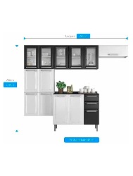 COZINHA COMPLETA  LUCE 5 VIDROS 2018