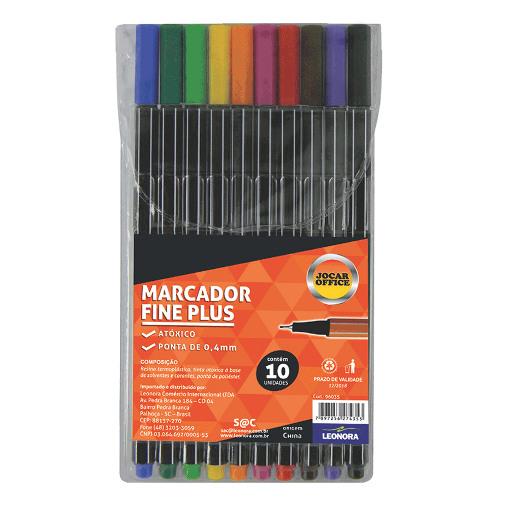 CANETA JOCAR FINELINER 0.4 C/10UN SORT