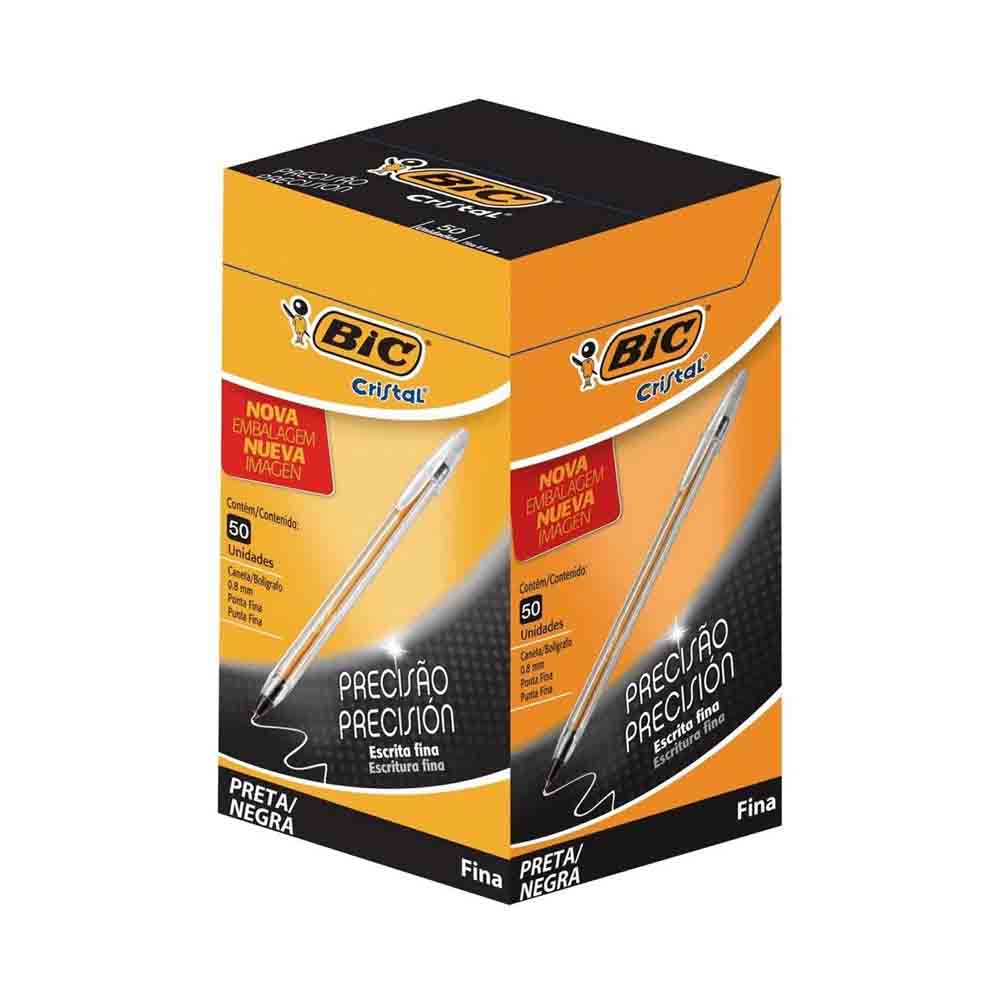 CANETA BIC CRISTAL FINA 0.8 C/50 UN PT