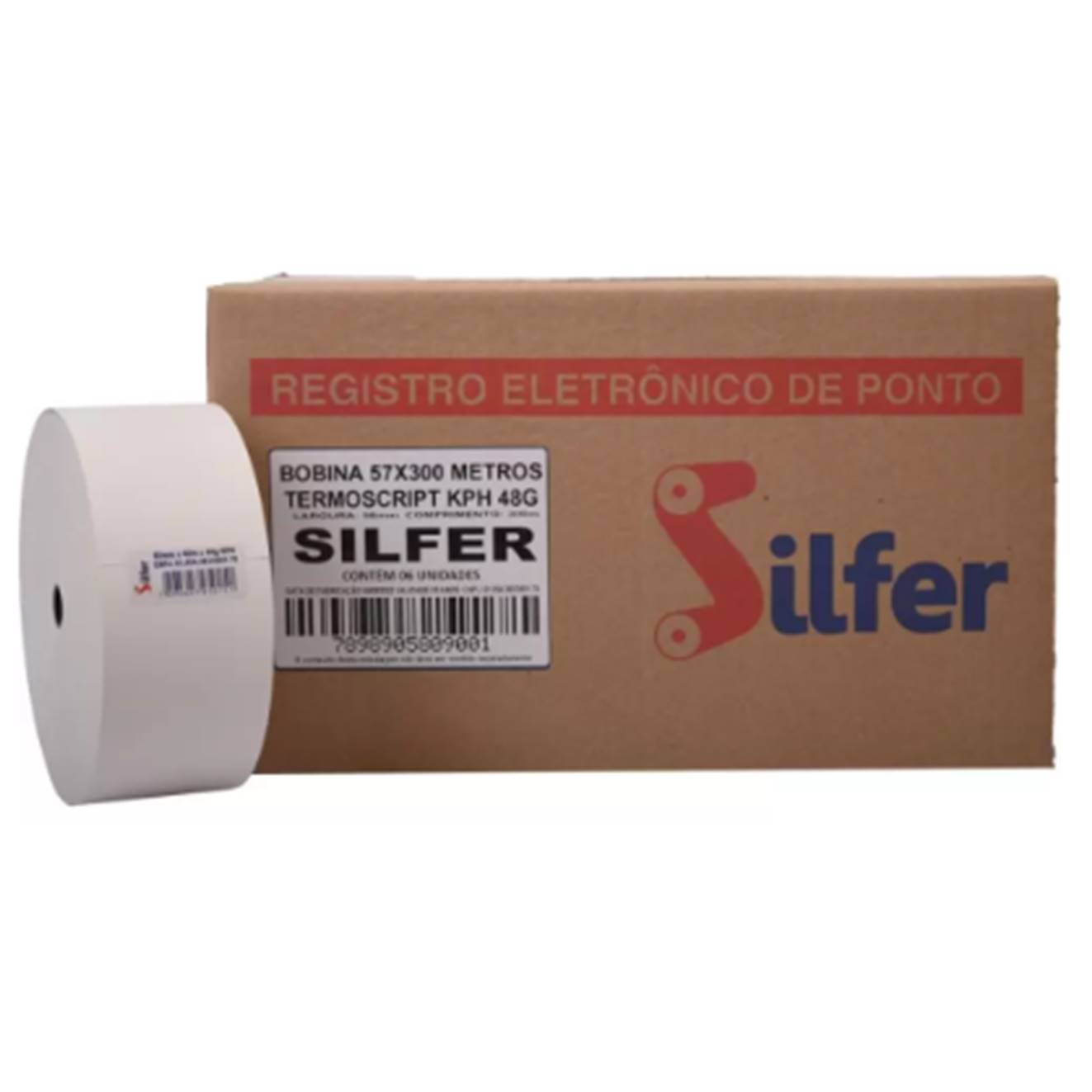 BOBINA RELOGIO PONTO 57X300 CX C/06 UN