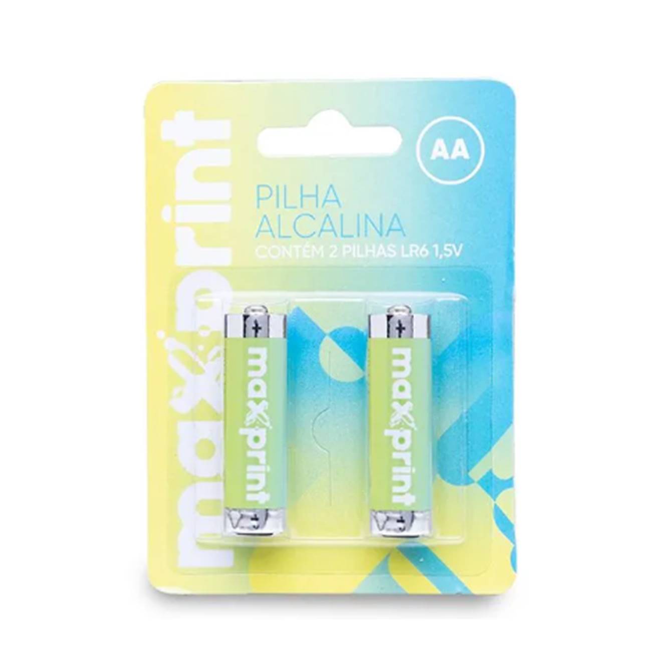 Pilha Alcalina Maxprint Pequena AA Cartela Com 02un