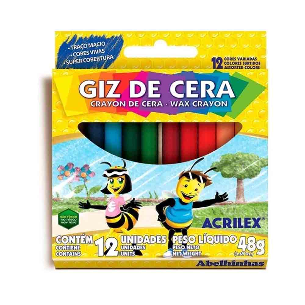 GIZ DE CERA ACRILEX 12 CORES