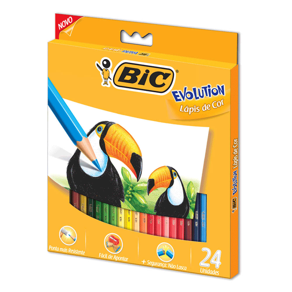LAPIS COR BIC 24 CORES SEXTAVADO