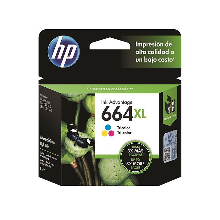 CARTUCHO HP 664XL F6V30AB ADVANT.COLOR 