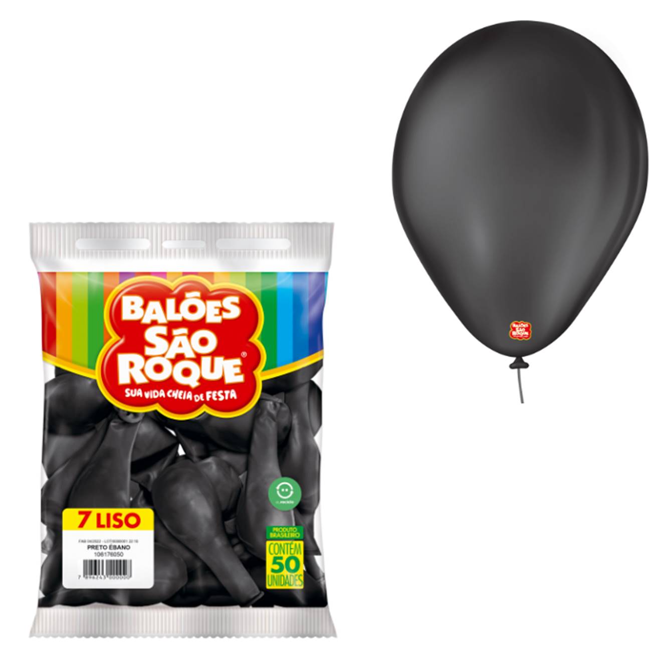 BALAO SAO ROQUE NR.07 C/50UN PRETO EBA