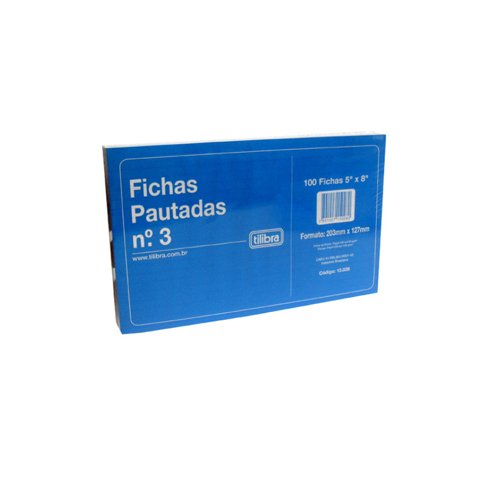 FICHA PAUTADA NR.3 - 5 X 8 C/100 FLS.