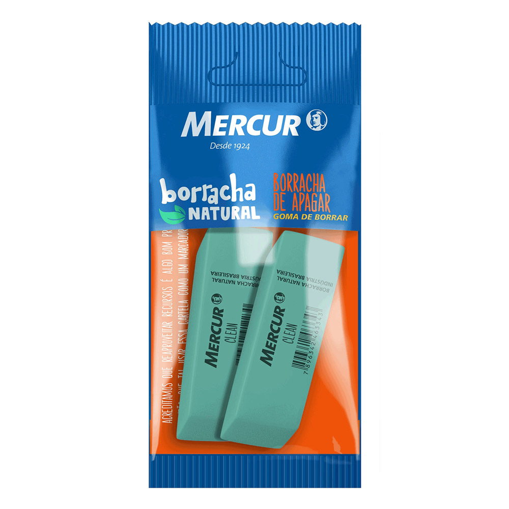 Borracha Clean C/ 2 Unidades - Mercur -