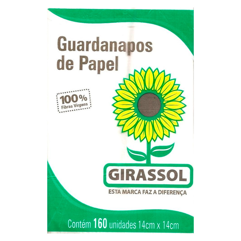 GUARDANAPO GIRASSOL 14 X 13 PCT C/160UN