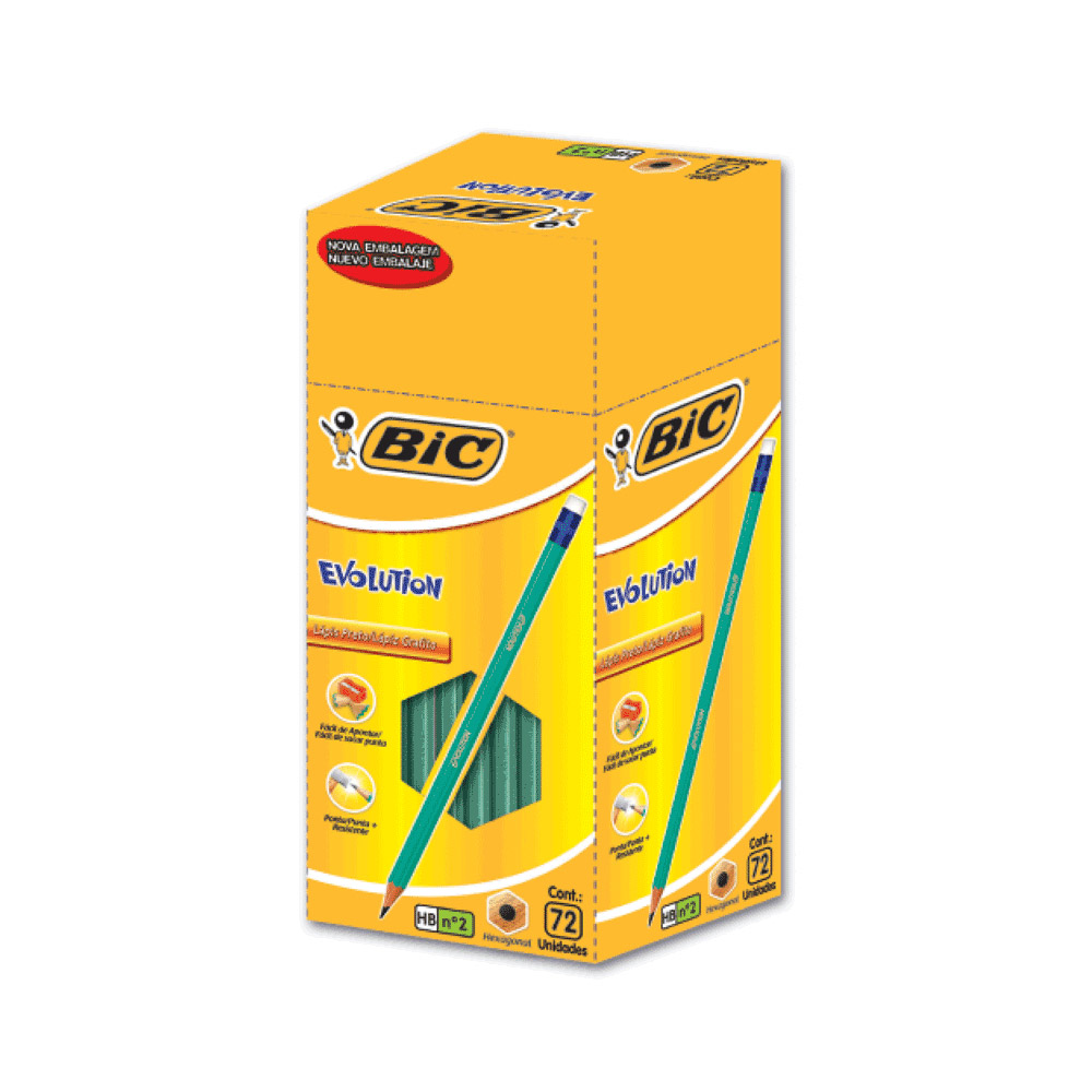 LAPIS BIC HEXAGONAL BT C/72 UN C/BORRAC