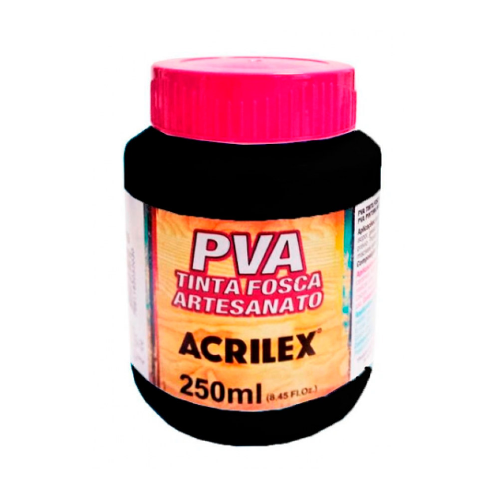 TINTA PLAST.ARTESANATO 250ML PRETO