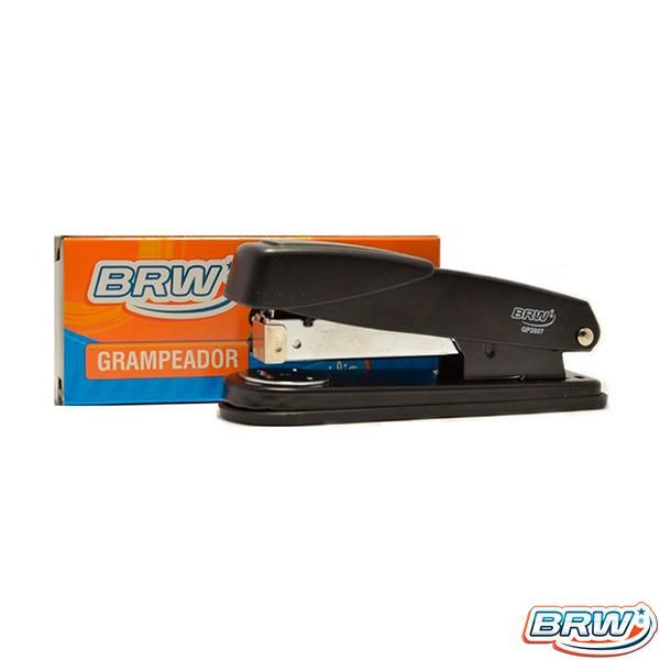 grampeador 26/6 metal 20 fls 16cm preto