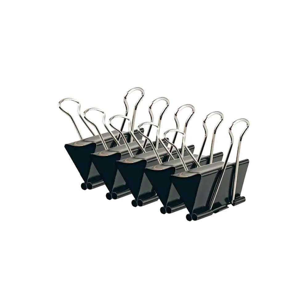 PRENDEDOR PAPEL 32MM PRETO C/24 UN