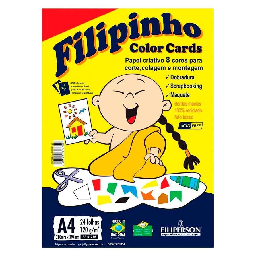 PAPEL COLOR A-4 120G C/24FLS 8 CORES
