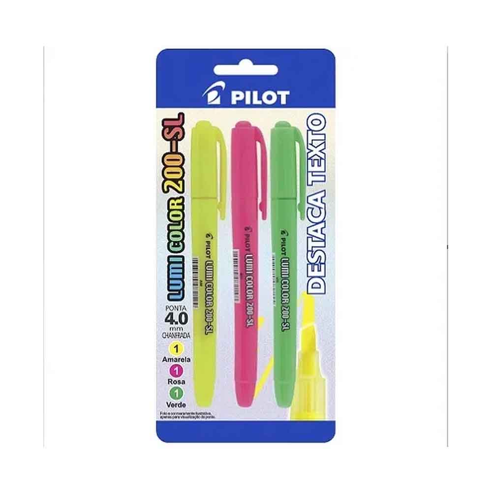 MARCA TEXTO BLISTER PILOT C/3 AM/RO/VD
