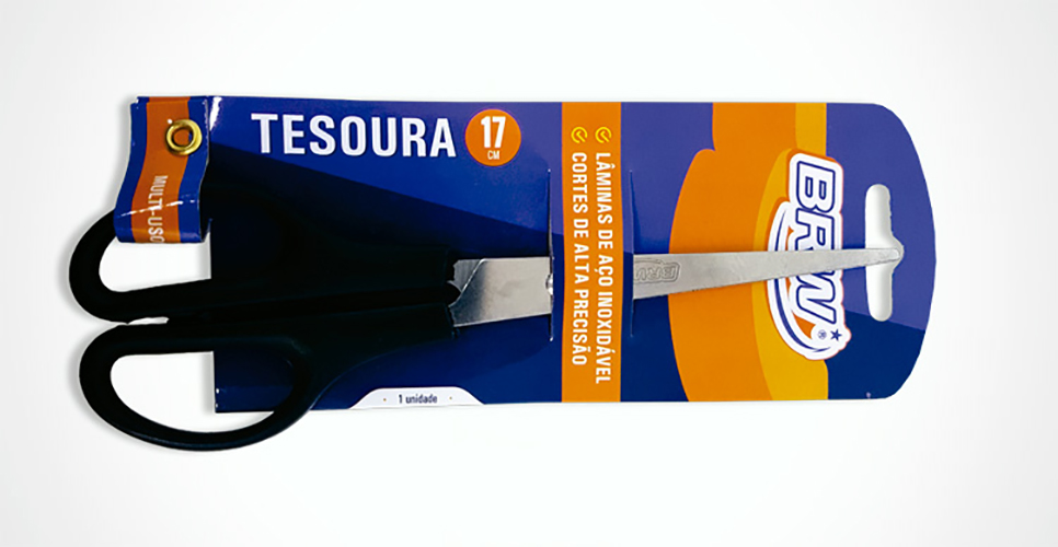 tesoura brw 17cm grande uso geral te1701