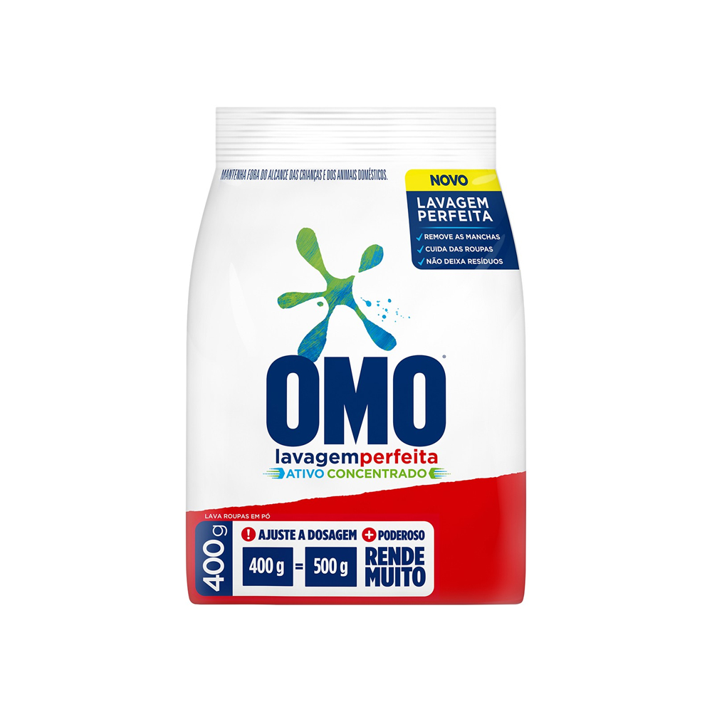 SABAO PO OMO C/400 GRS LAVAGEM PERFEITA