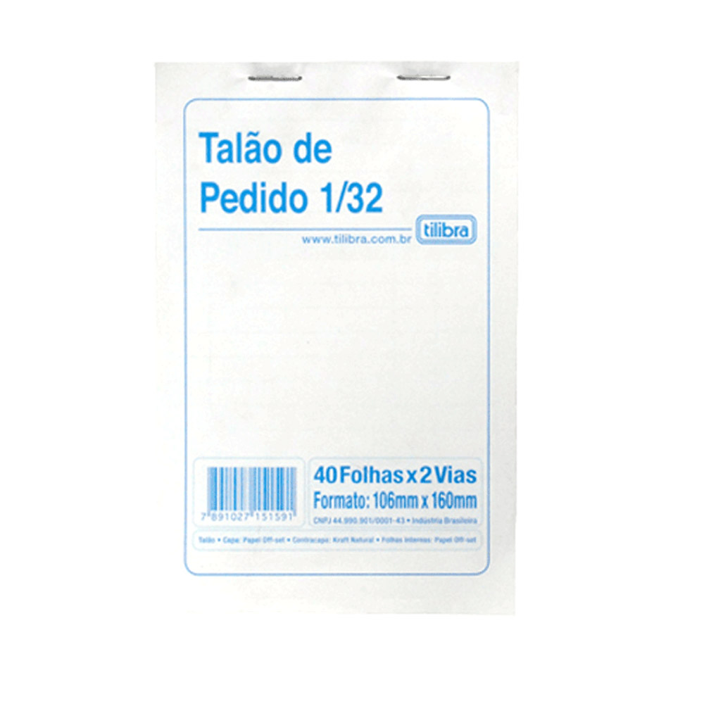BLOCO TILIBRA PEDIDO 1/32 - 40X02V.109X1