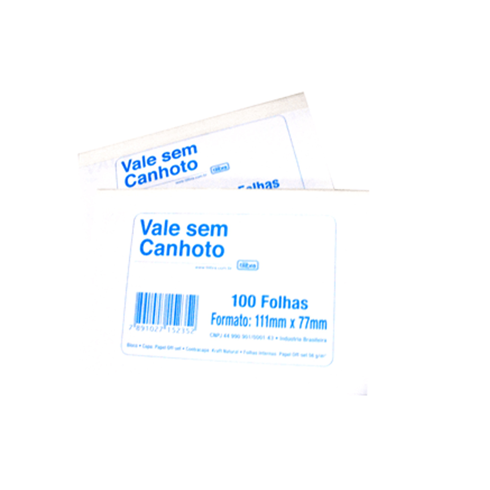 BLOCO TILIBRA VALE SEM CANHOTO - 100 FLS