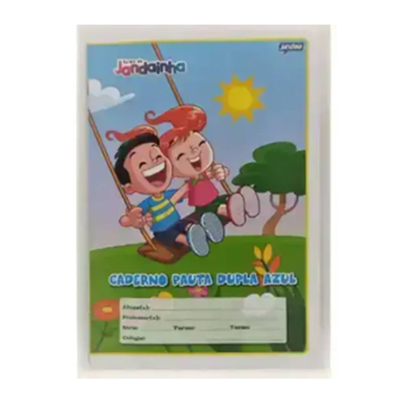 Caderno Brochura Capa Dura Pauta Dupla Azul 32 Folhas Jandainha