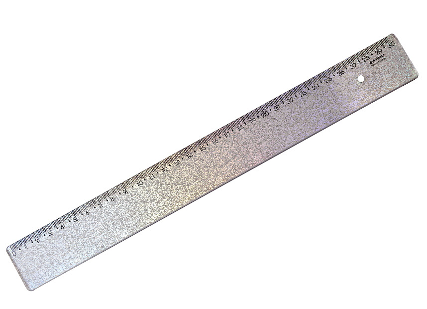 regua waleu blister 30cm hologra.glitter