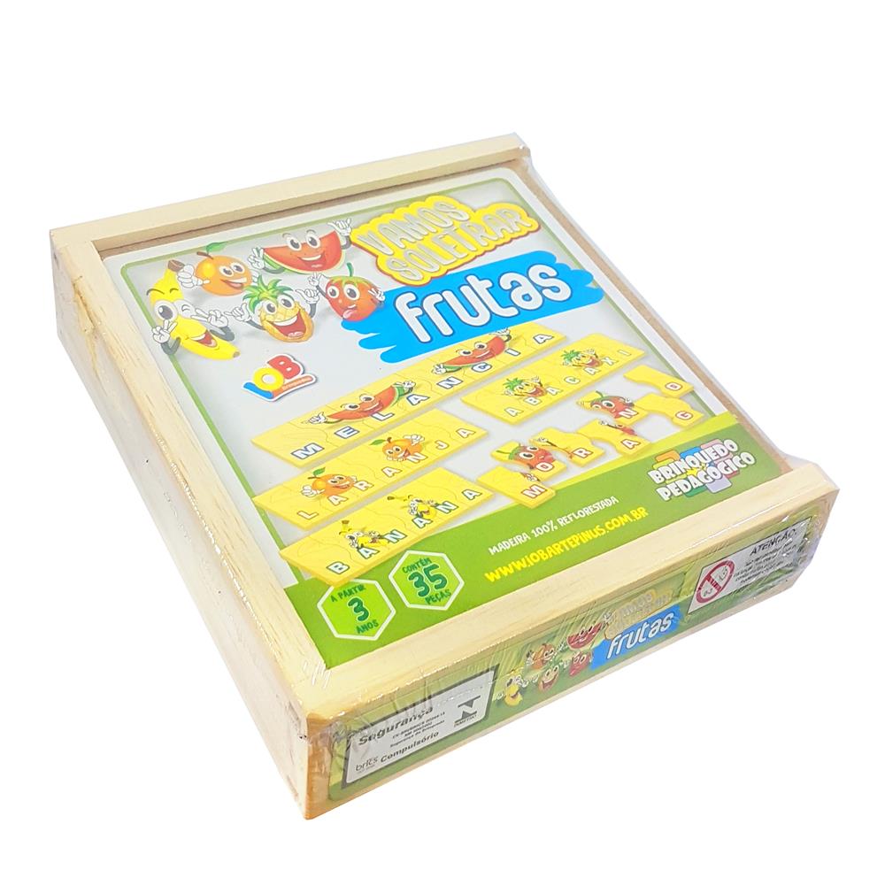 BRINQ.EDUC.VAMOS SOLETRAR FRUTAS 35 PCS