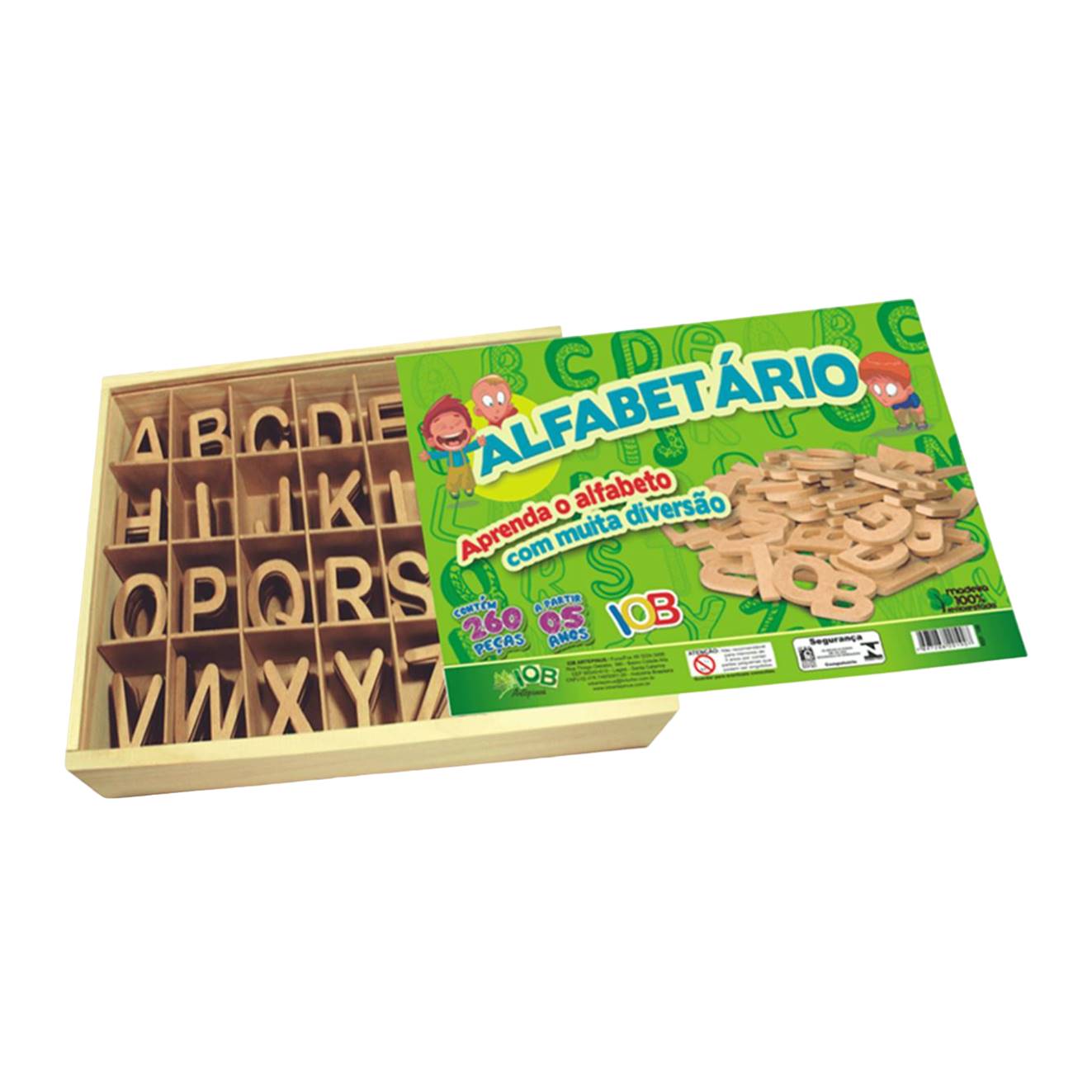 BRINQ.EDUC.ALFABETARIO MADEIRA 260PCS 