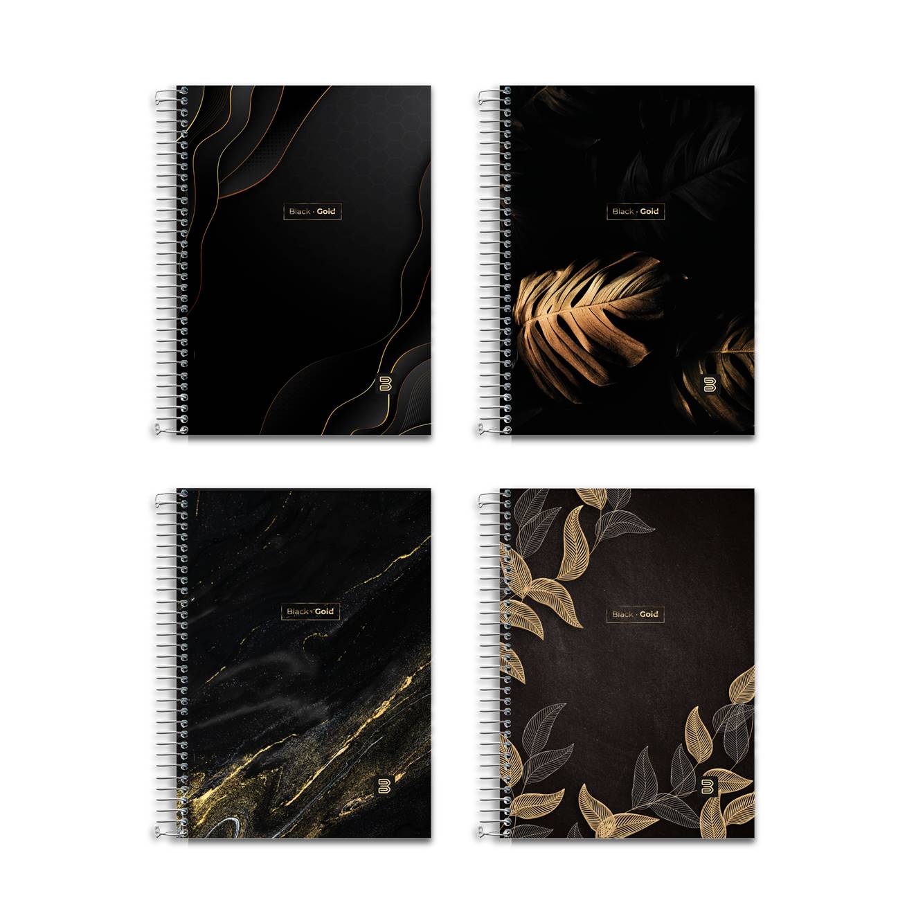 CAD.1/4 ESPIRAL C.DURA 200FLS BLACK M.P