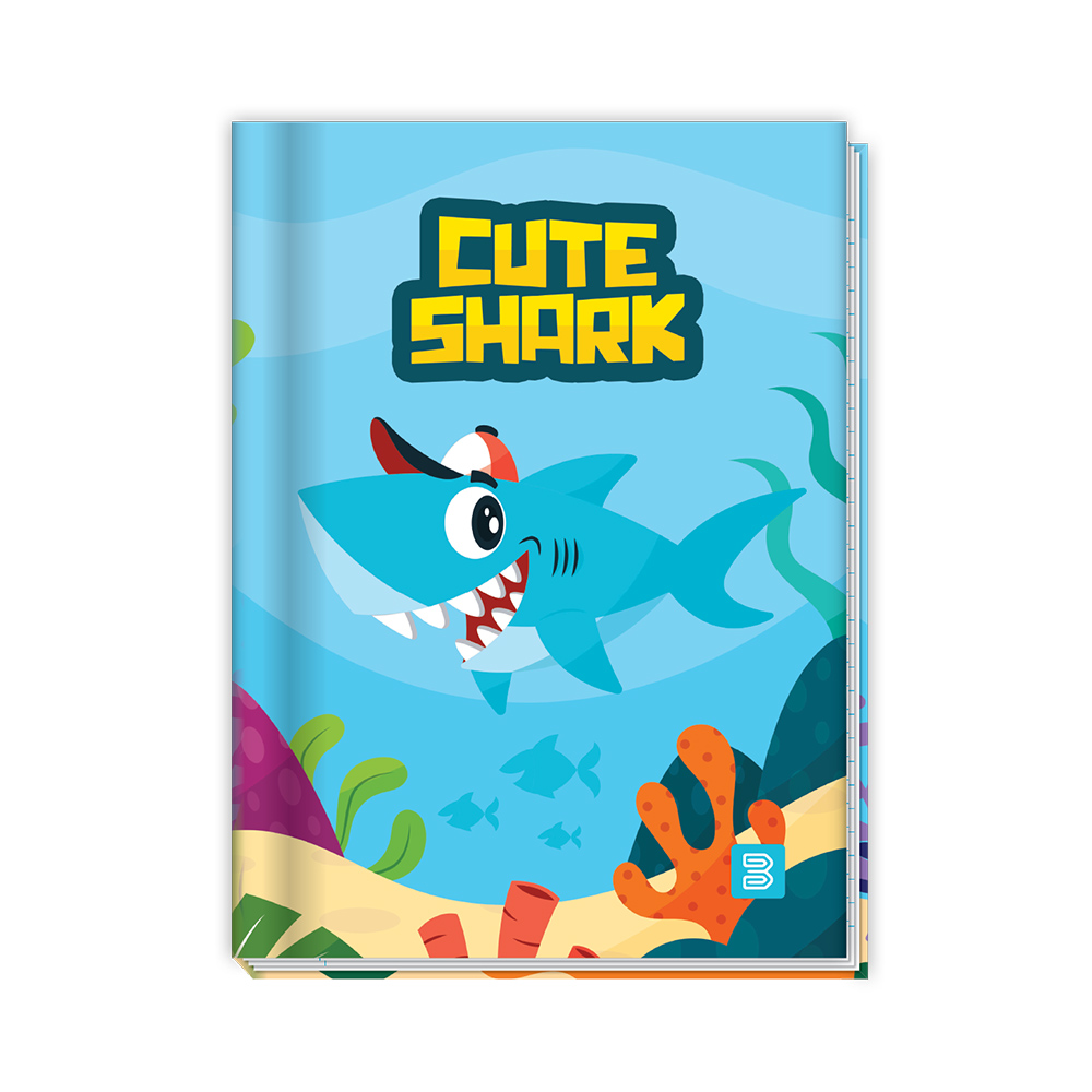 Caderno Brochurão Capa Dura Universitario 80Fls Cute Shark