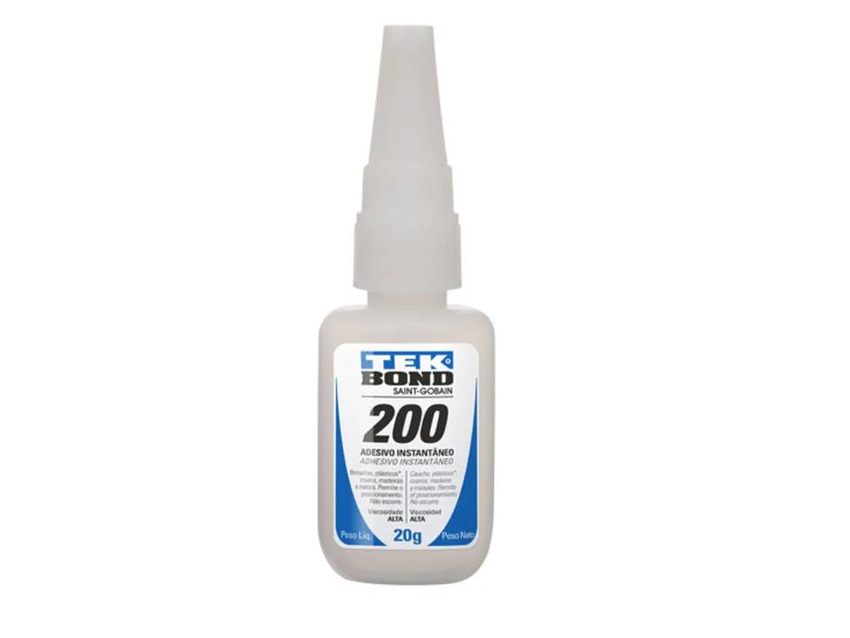 Adesivo Instantâneo 200 20g Bico anti-entupimento - Tekbond
