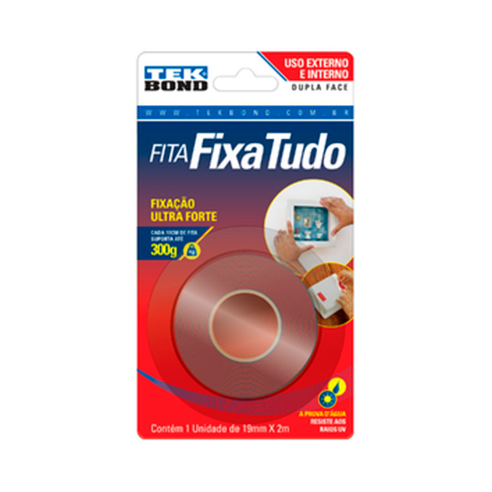 Fita dupla face espuma Fixa Forte 19mmx1,5m Tekbond