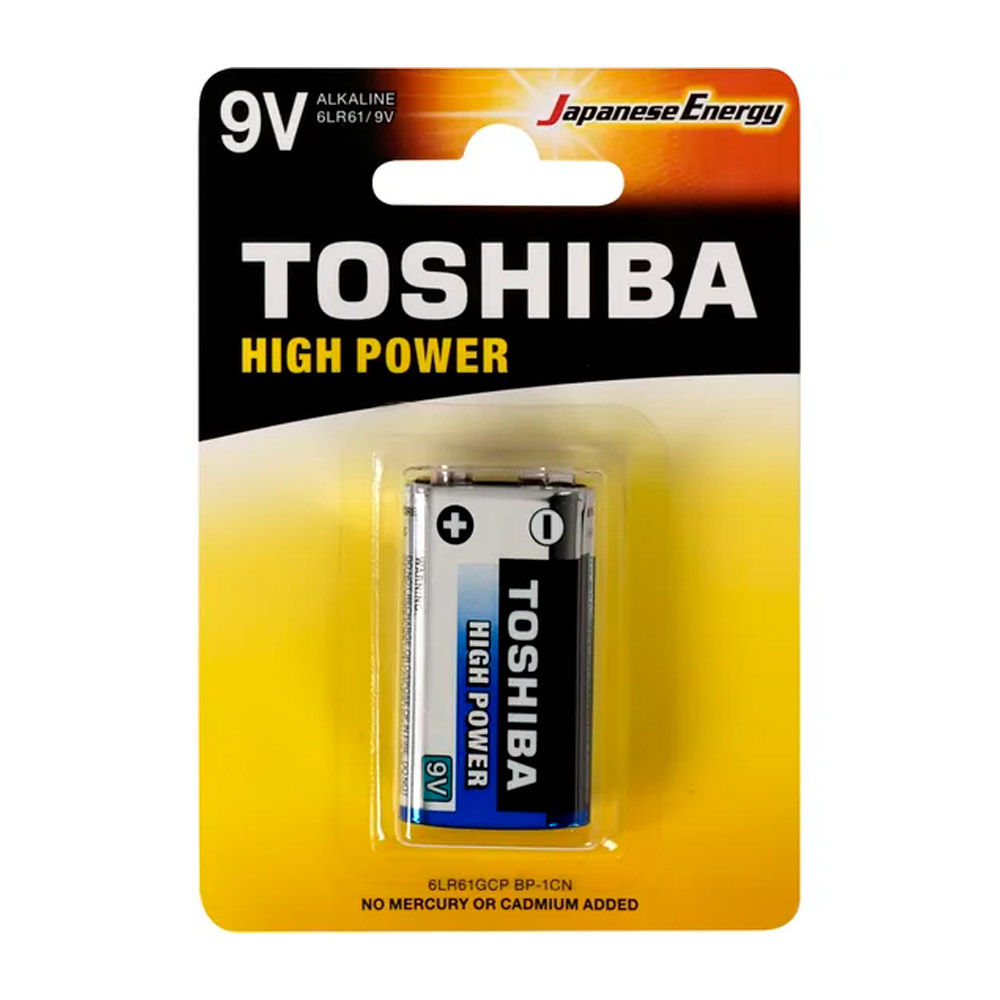 BATERIA 9V ALCALINA TOSHIBA CART.C/01 UN