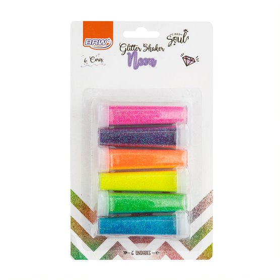 GLITTER SHAKER 07GRS C/06 CORES NEON