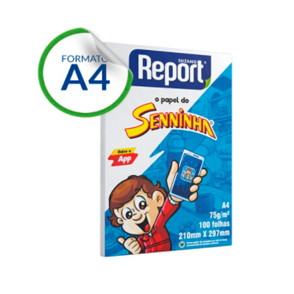 PAPEL ESCOLAR SENNINHA C/100 FLS BRANCO