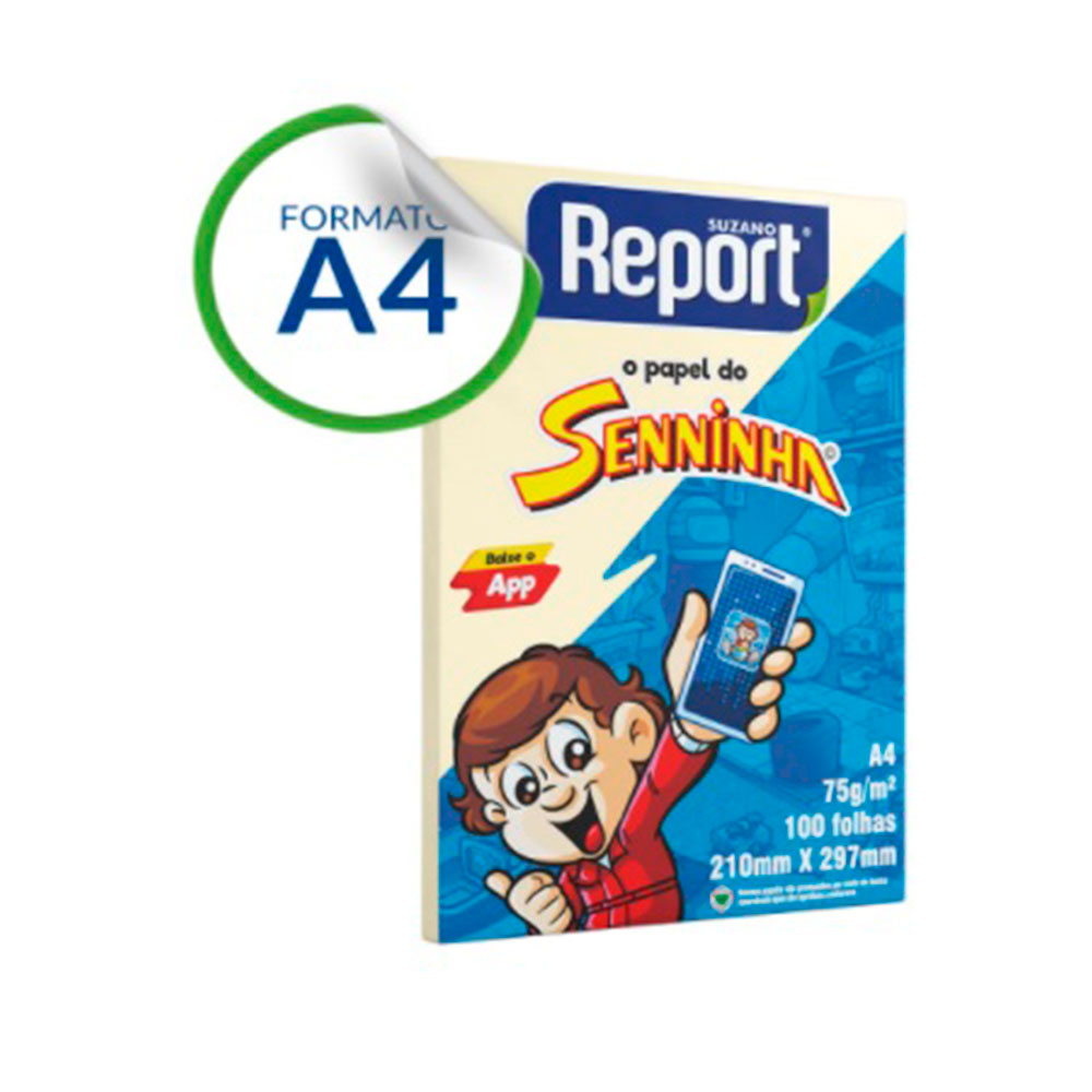PAPEL ESCOLAR SENNINHA C/100 FLS AMARELO