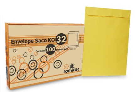 Envelope Saco Ouro Romitec 229mm X 324mm Com 100un