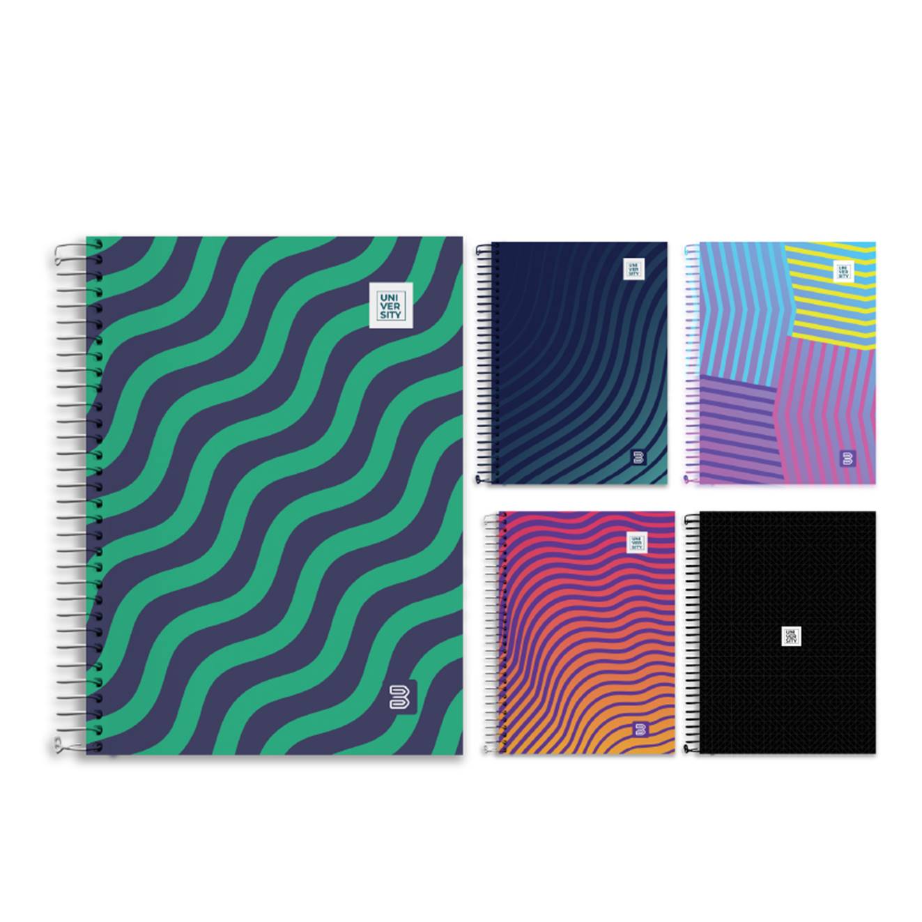 Caderno 01 Matéria Universitário Espiral Capa Dura 80 folhas University M.P