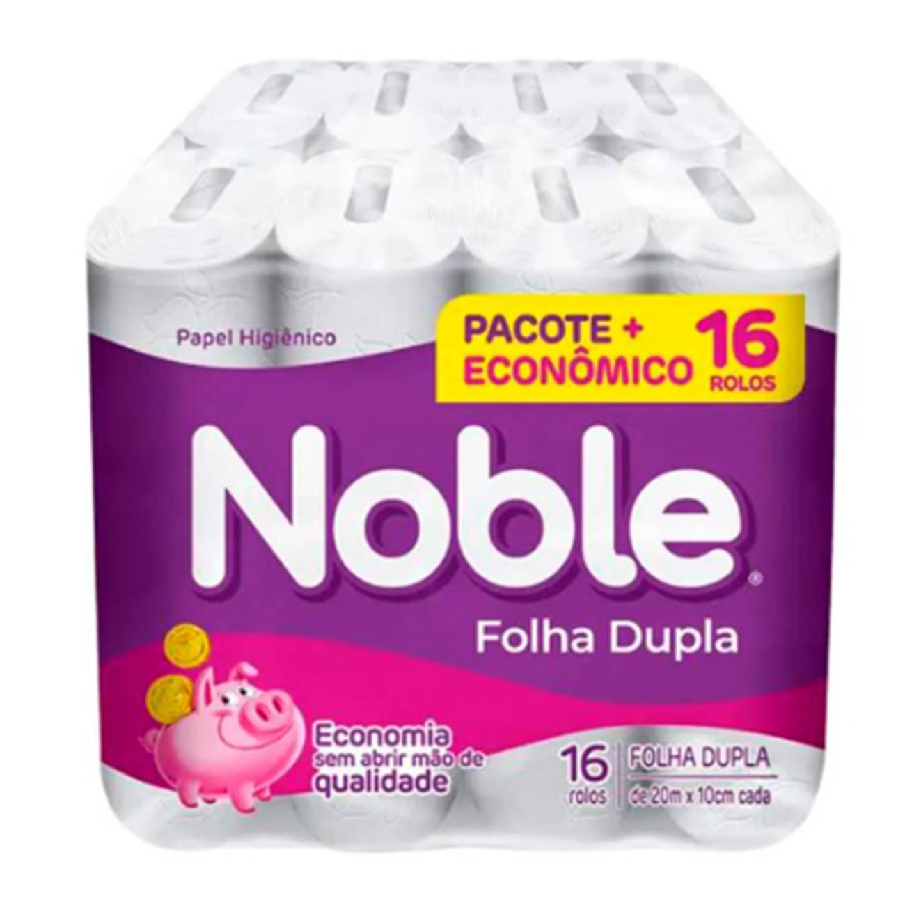 PAPEL HIG.FL.DUPLA 20M X 16 RLS NOBLE