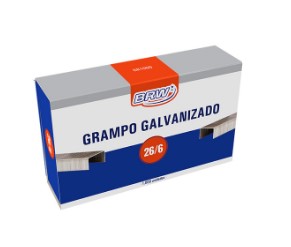 Grampo 26/6 Cx Com 5.000un Galvanizado