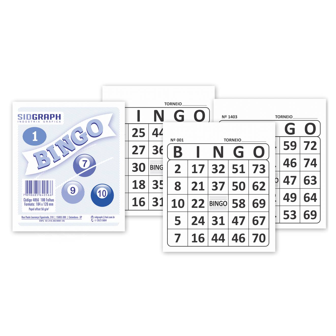 BLOCO BINGO C/100 FLS 104X120 BRANCO 