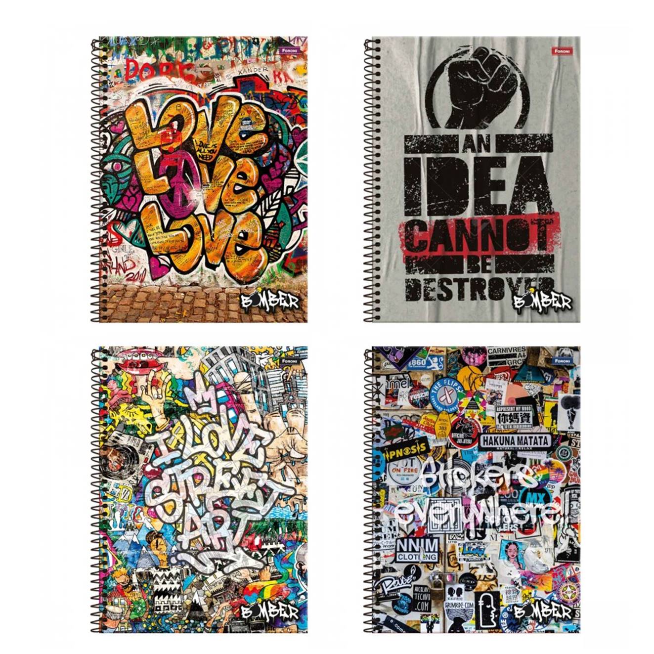 Caderno 01 Materia Capa Dura 80Fls Bomber