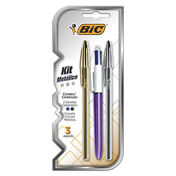 CANETA BLISTER BIC PREMIUM METAL C/03UN