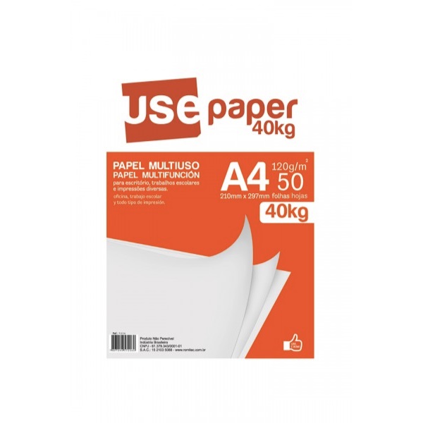 PAPEL USE PAPER 40 KG A-4 C/50 FLS BRANC