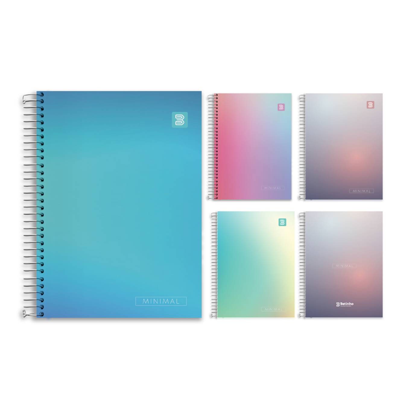 Caderno 12 Matérias Universitário Espiral Capa Dura 192Fls Minimal M.P